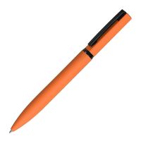 Ручка шариковая MIRROR BLACK, покрытие soft touch, оранжевый