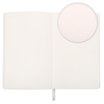 Бизнес-блокнот FUNKY SNOW, формат А5, блок в точку, белый, красный-5