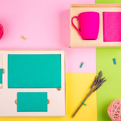 Набор подарочный PROVENCE-2: Универсальный аккумулятор(5000мАh) и кружка; розовый, шт, розовый, бежевый-2