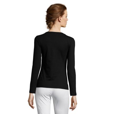 Футболка женская с длинным рукавом MAJESTIC, черный-4