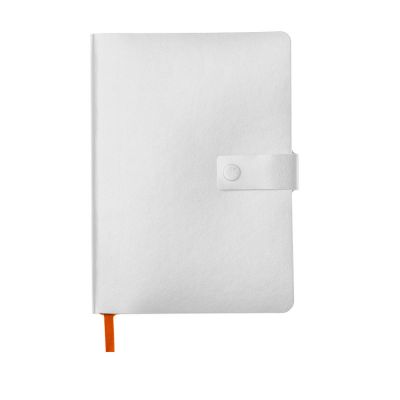 Ежедневник недатированный Stellar, А5, белый, кремовый блок  в линейку, с оранжевым обрезом, белый, оранжевый-1