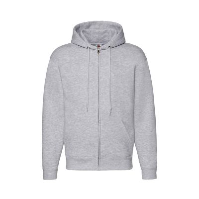 Толстовка с начесом PREMIUM HOODED SWEAT JACKET 280, серый меланж-0