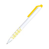 Ручка шариковая N11, белый, желтый