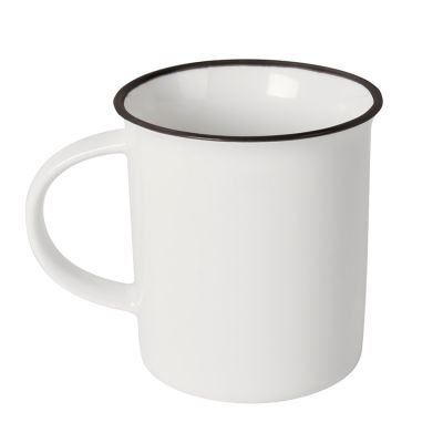 Набор подарочный FINELINE: кружка, блокнот, ручка, коробка, стружка, белый с черным, черный, белый-5