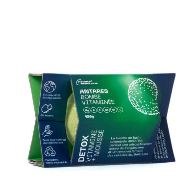 Витаминная бомба для ванн ANTARES DETOX, зеленое яблоко-1