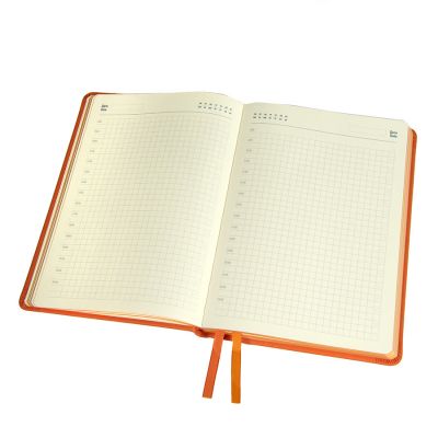 Ежедневник недатированный Softie, А5, оранжевый, блок в клетку, оранжевый обрез-2