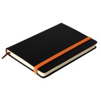 Ежедневник недатированный Ray, формат А5, в клетку, черный, оранжевый