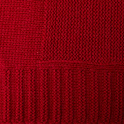 Плед ELSKER MINI, 120х170 см,  шерсть 30%, акрил 70%,, красный-3