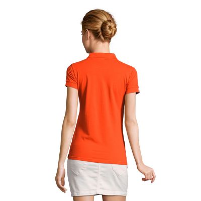 Поло женское PORTLAND WOMEN 200, оранжевый, серый-4