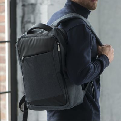 Рюкзак LEIF c RFID защитой, темно-серый, черный-10