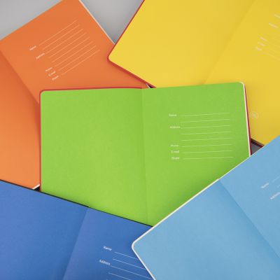 Бизнес-блокнот FUNKY SNOW, формат А5, блок в точку, белый, зеленый-8