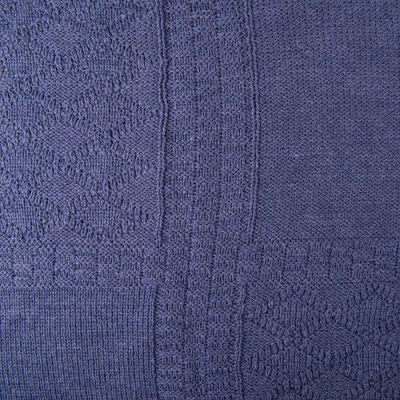 Плед LYKKE MINI, темно-синий, шерсть 30%, акрил 70%, 120*170 см-2