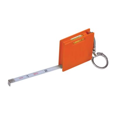 Брелок 'Строитель' с рулеткой (1м) и уровнем, оранжевый-0
