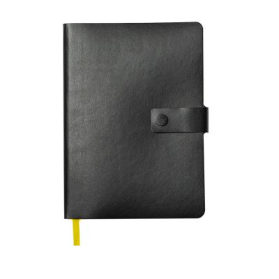 Ежедневник недатированный Stellar, А5, черный, кремовый блок  в линейку, с желтым обрезом, черный, желтый-1