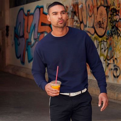 Свитшот без начеса LIGHTWEIGHT SET-IN SWEAT 240, черный-3