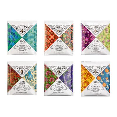 Шкатулка без логотипа Сугревъ с 6 видами  пакетированного чая, бежевый-2