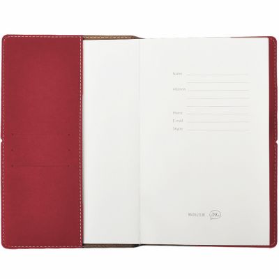 Бизнес-блокнот 'BUSINESS', 140*210 мм, красный,  съемная обложка,  блок-линейка-3