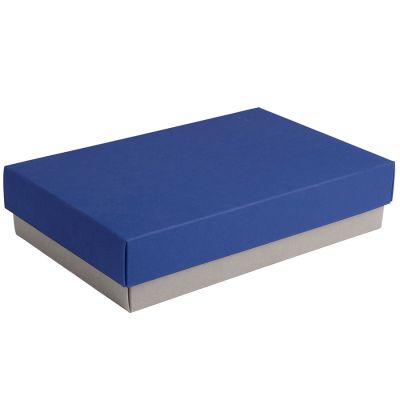 Коробка подарочная CRAFT BOX размер 17,5 x 11,5 x 4 см, серый, синий-0
