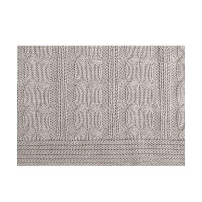 Плед VELVILJE MIDI, бежево-серый, шерсть 30%, акрил 70%, 150*200 см, серый, бежевый-1