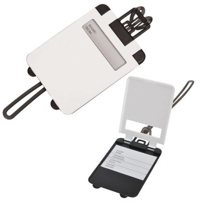 Бирка багажная 'Чемодан';  белый; 5.6*7.8 см; пластик;-0