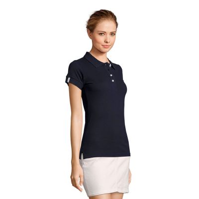 Поло женское PORTLAND WOMEN 200, темно-синий, серый-5