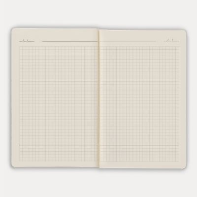 Тетрадь SLIMMY, 140 х 210 мм,  черный с черным, бежевый блок, в клетку-4