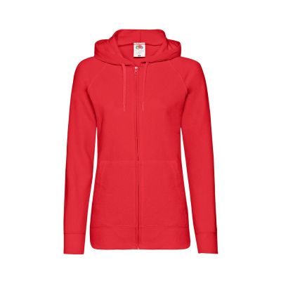 Толстовка женская без начеса LADIES LIGHTWEIGHT HOODED SWEAT 240, красный-0