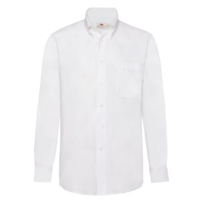 Рубашка мужская LONG SLEEVE OXFORD SHIRT 130, белый-0
