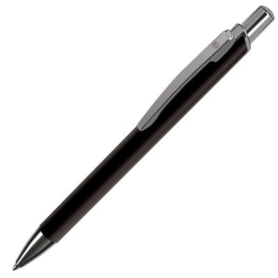 Ручка шариковая WORK, черный, серебристый-0