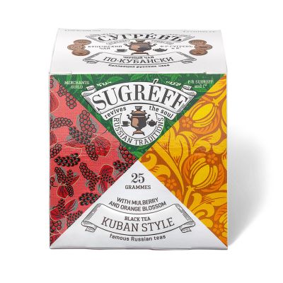 Чай чёрный СУГРЕВЪ «По‑кубански», белый, желтый-3