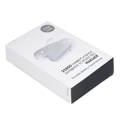 Универсальное зарядное устройство WARMER (5000mAh) с функцией обогрева рук, серебристый-4