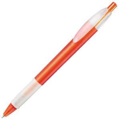 Ручка шариковая с грипом X-1 FROST GRIP, оранжевый, белый-0