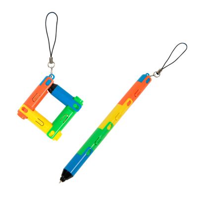 Авторучка-трансформер 'Радуга' с фонариком, разные цвета-0