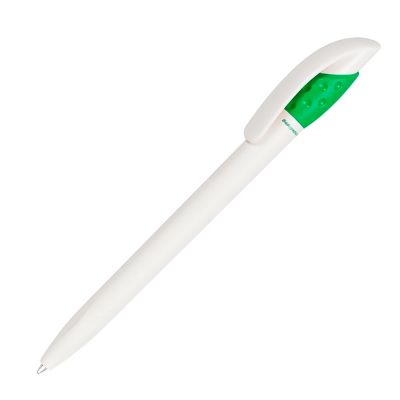 Ручка шариковая из биоразлагаемого пластика GOLF GREEN, белый, зеленый-0