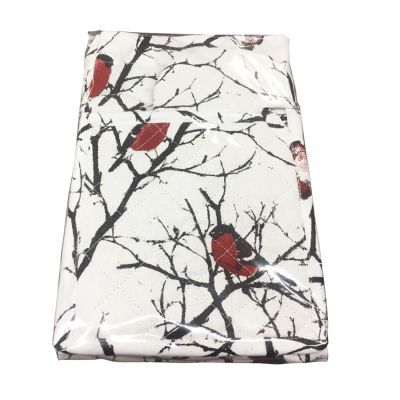 Подарочный набор для кухни 'Снегири',хлопок 100%, передник и прихватки, белый, красный-4