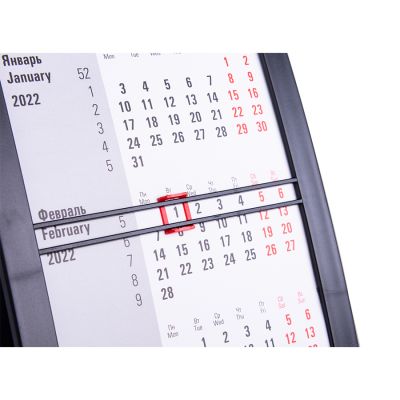 Календарь настольный на 2 года, белый, черный-3