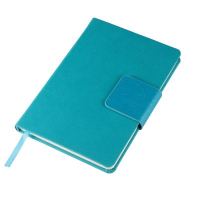 Ежедневник недатированный Stevie, А5,  бирюзовый, кремовый блок, без обреза-0