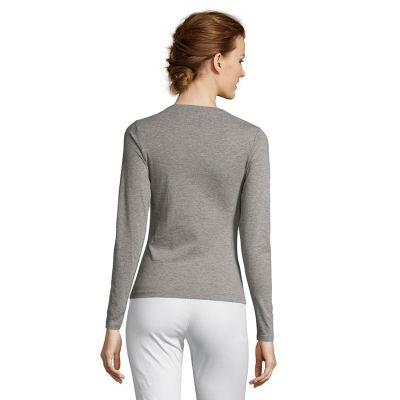 Футболка женская с длинным рукавом MAJESTIC, серый меланж-4