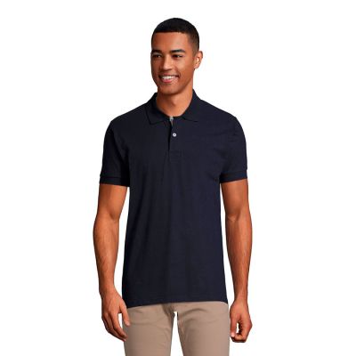 Рубашка поло мужская PORTLAND MEN 200, темно-синий, серый-3