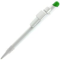 MIR Clip Logo Tampo B01, ручка шариковая, с клипом Logo B01, зеленый, белый