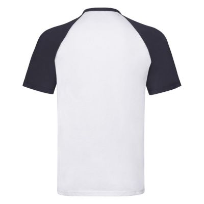 Футболка мужская SHORT SLEEVE BASEBALL T 160, темно-синий, белый-1