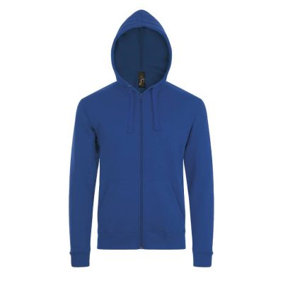 Толстовка худи унисекс на молнии STONE 260, ярко-синий-0