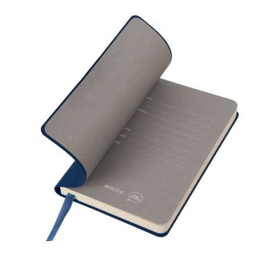 Бизнес-блокнот FUNKY, формат A6, в клетку, темно-синий, серый-2