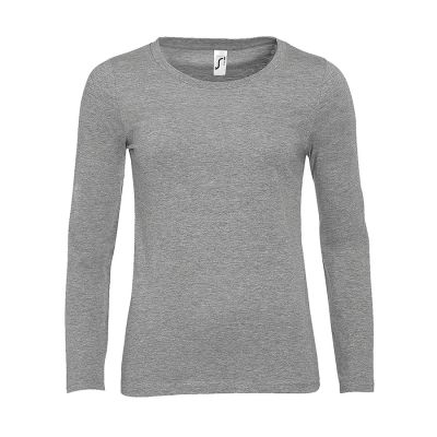 Футболка женская с длинным рукавом MAJESTIC, серый меланж-0