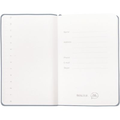 Блокнот  А6 'URBAN', мягкая обложка, серый, в клетку-5