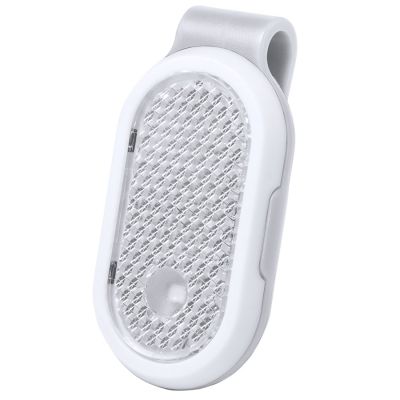 Светоотражатель с фонариком на клипсе HESPAR, белый-0