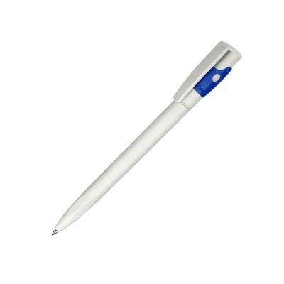 Ручка шариковая KIKI EcoLine SAFE TOUCH, пластик, белый, синий-0