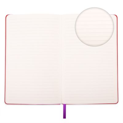 Бизнес-блокнот 'Funky', 130*210 мм,  красный, зеленый форзац, мягкая обложка, блок-линейка-5