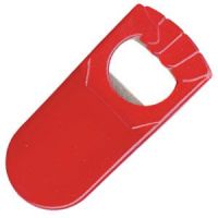 Открывалка 'Кулачок' красная, 9,5х4,5х1,2 см;  фростированный пластик/ тампопечать, красный