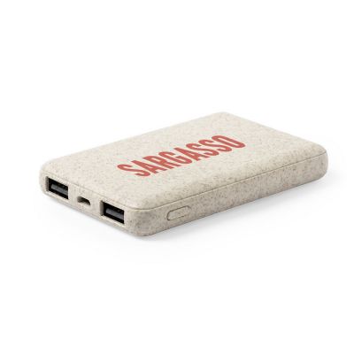 Универсальный аккумулятор SHIDEN, 5000мАч, пластик с пшеничным волокном, натуральный-3